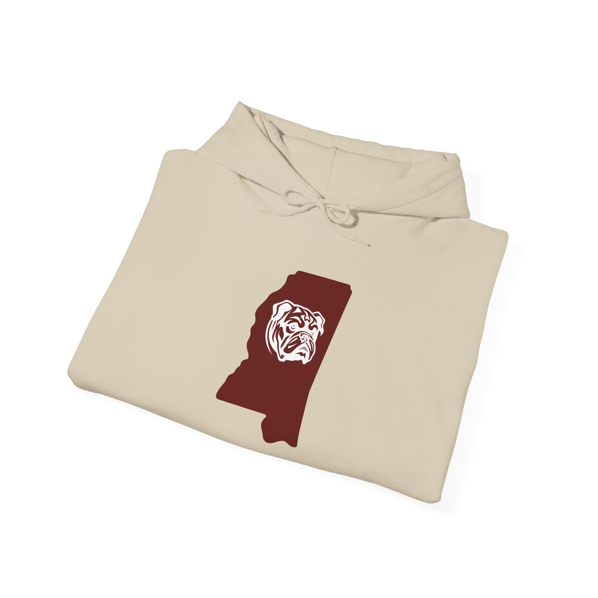 Maroon & White Football Hoodie — College Team Fan Pullover